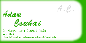 adam csuhai business card